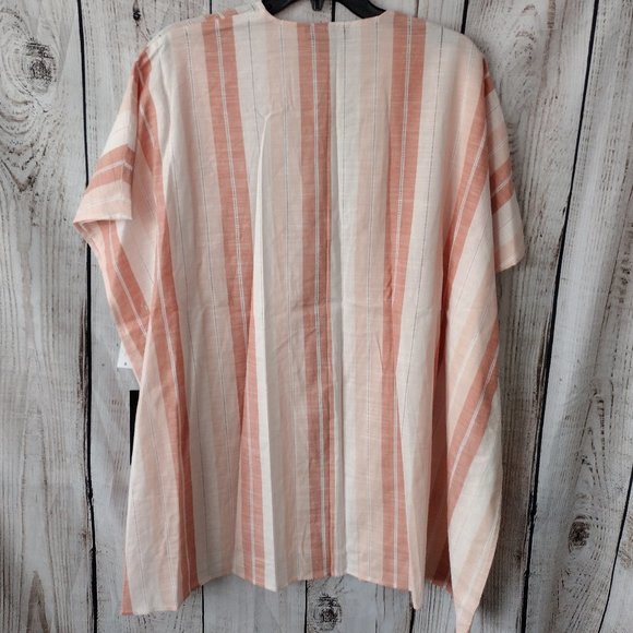 Rock & Roll Cowgirl | Dusty Rose Striped Boho/Southwestern Kimono S XL XXL - Picture 6 of 7